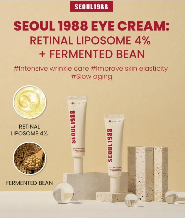 KSECRET Seoul 1988 Eye Cream – Retinal Liposome & Fermented Bean 15ml