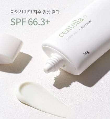 mixsoon Centella Sun Cream SPF50+ PA++++ – Korean Calming Sunscreen for Sensitive Skin