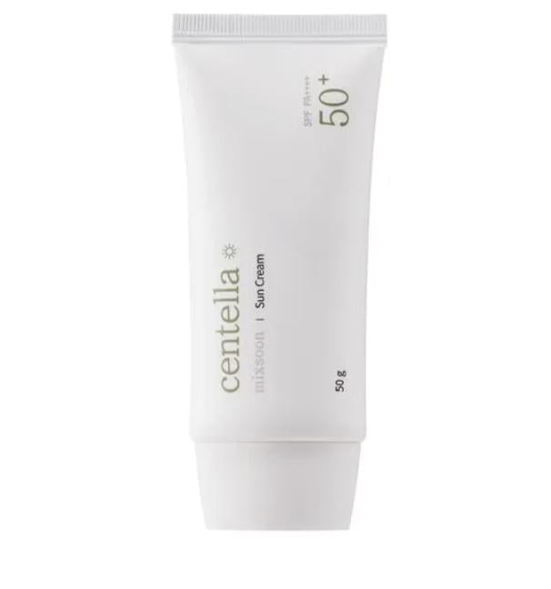 mixsoon Centella Sun Cream SPF50+ PA++++ – Korean Calming Sunscreen for Sensitive Skin