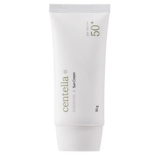 mixsoon Centella Sun Cream SPF50+ PA++++ – Korean Calming Sunscreen for Sensitive Skin