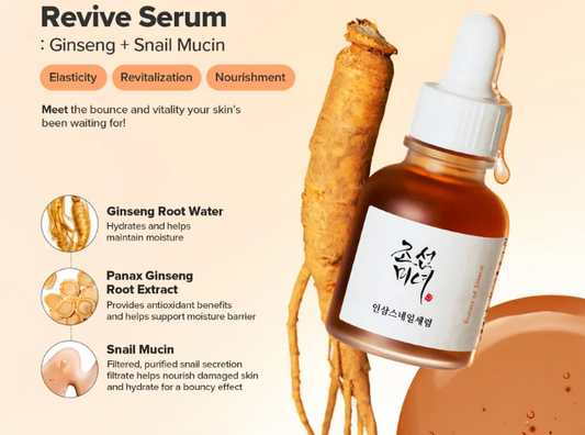 Beauty of Joseon Revive Serum 30ml – Ginseng + Snail Mucin Repair Serum