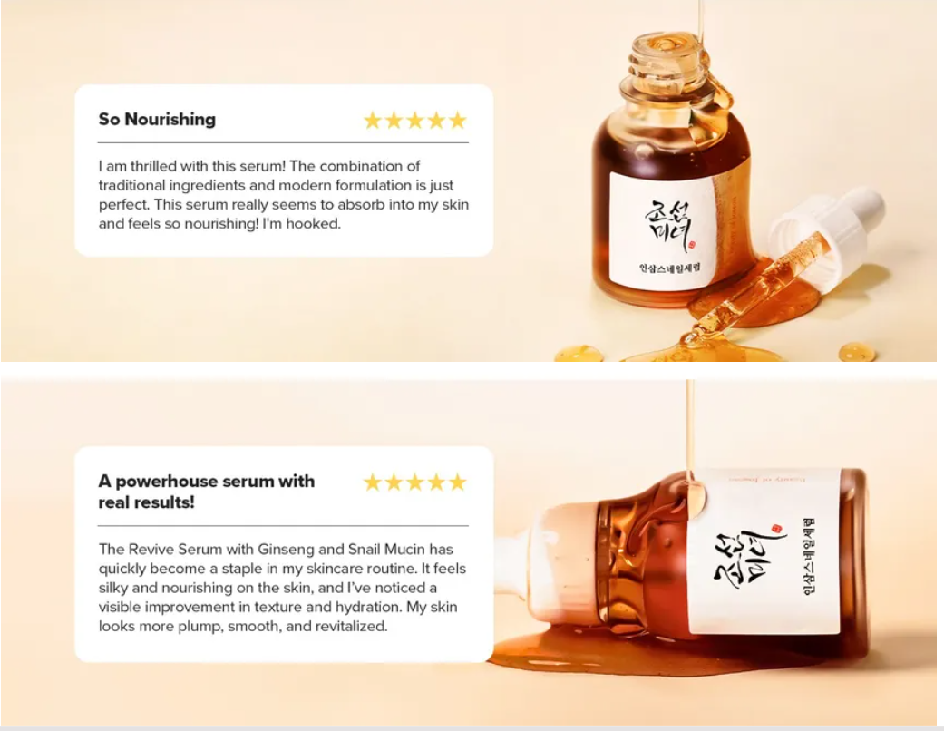 Beauty of Joseon Revive Serum 30ml – Ginseng + Snail Mucin Repair Serum