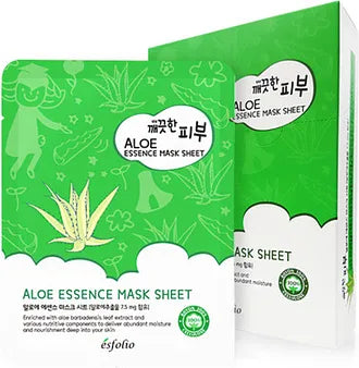 Esfolio Pure Skin Aloe Essence Mask Sheet – 25 ml x 10pcs