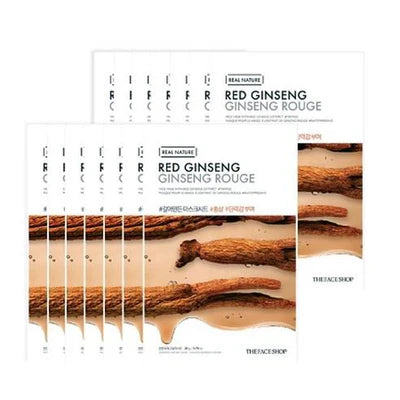 THE FACE SHOP Real Natural Face Mask – Red Ginseng x10pcs